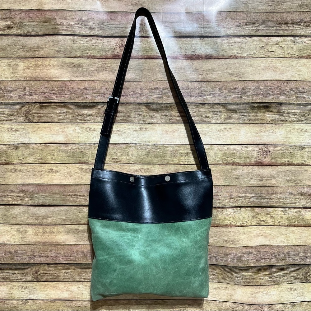 Calma Chicha Green Suede Shoulder Bag